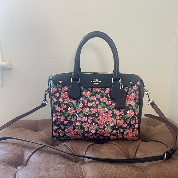 Coach Mini Bennett Satchel In Posey Cluster Floral Print - Picture 9 of 9